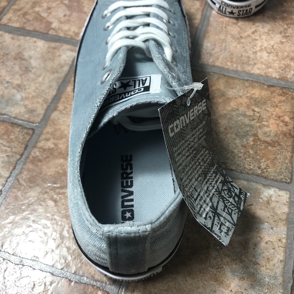 SANTA’S DEAL 🎄 NWT Converse Ctas OX Velvet Wolf Grey Women AUTHENTIC 557990F - Picture 8 of 8
